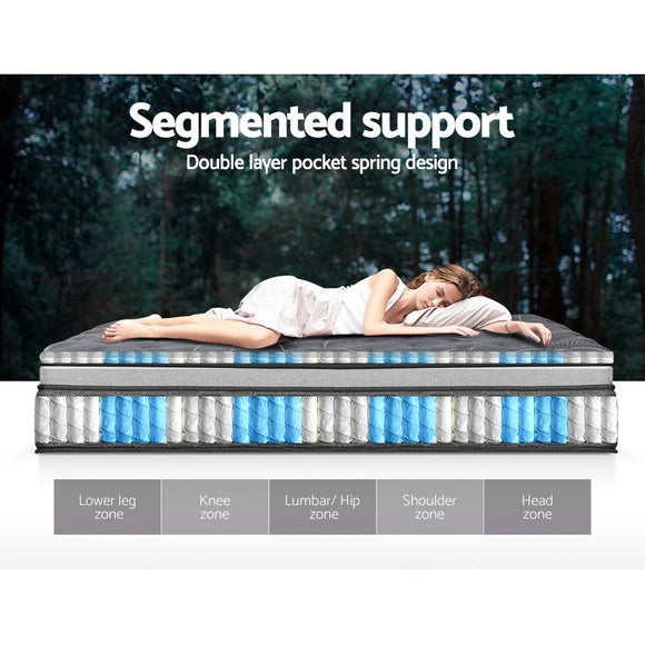 Giselle Bedding 34cm Mattress Double Layer Pocket Spring King - RnR Galore
