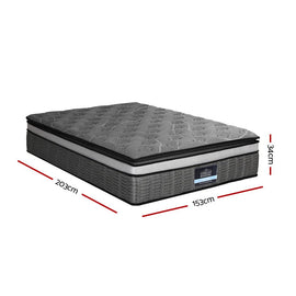 Giselle Bedding 34cm Mattress Double Layer Pocket Spring Queen - RnR Galore