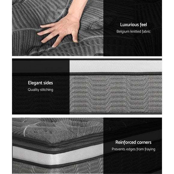 Giselle Bedding 34cm Mattress Double Layer Pocket Spring Queen - RnR Galore