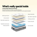 Giselle Bedding 34cm Mattress Euro Top Pocket Spring Super King - RnR Galore