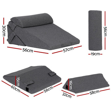 Giselle Bedding Adjustable Wedge Pillow Grey - RnR Galore