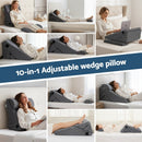 Giselle Bedding Adjustable Wedge Pillow Grey - RnR Galore