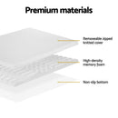 Giselle Bedding Memory Foam Mattress Topper 7 - Zone Airflow Pad 8cm King White - RnR Galore