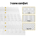 Giselle Bedding Memory Foam Mattress Topper 7 - Zone Airflow Pad 8cm Queen White - RnR Galore
