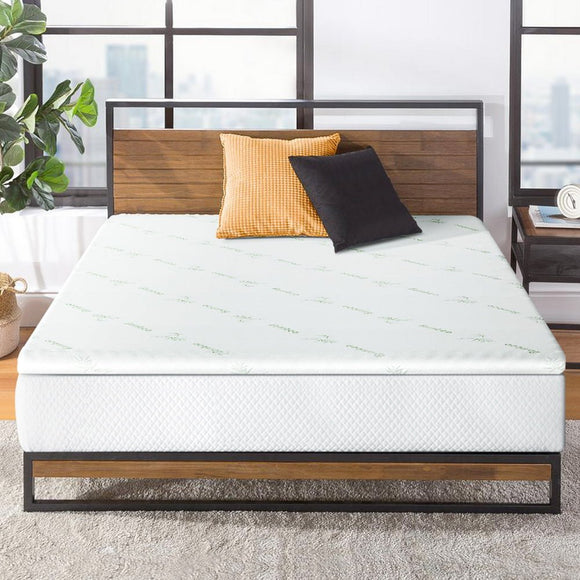 Giselle Bedding Memory Foam Mattress Topper Cool Gel Bed Mat Bamboo 10cm Single - RnR Galore