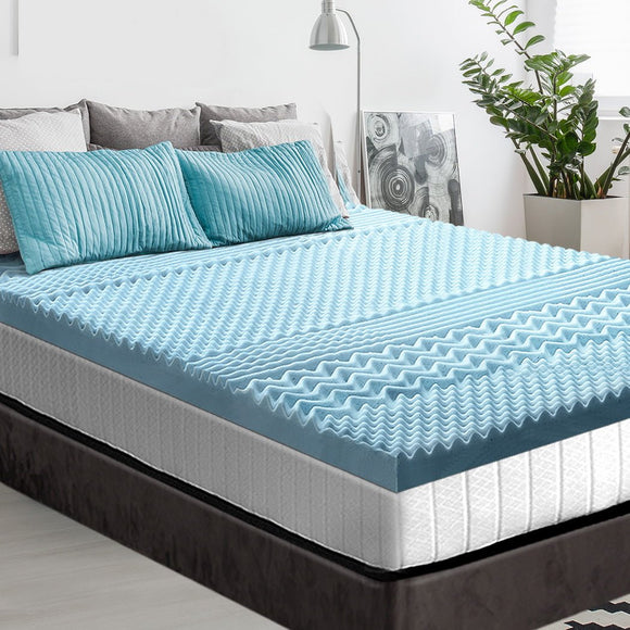 Giselle Memory Foam Mattress Topper 7 - Zone 8cm King Single - RnR Galore