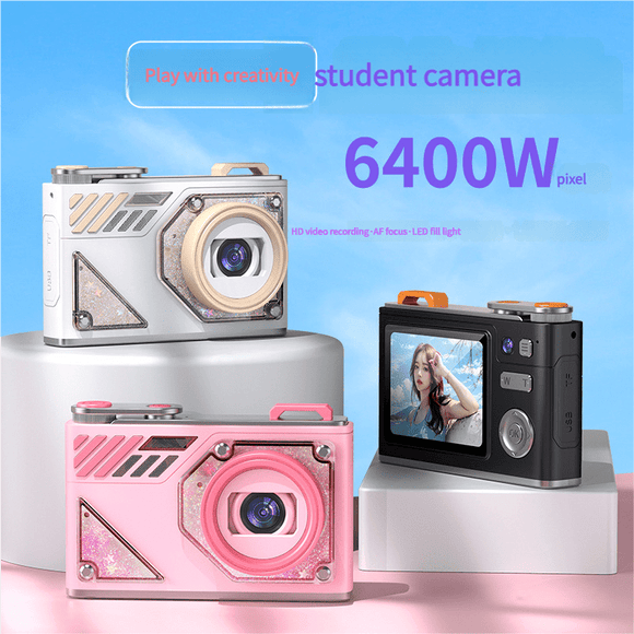 Glitter Sand Design 64MP HD Digital Camera with LED Fill Light & Auto Focus(purple) - RnR Galore