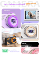 Glitter Sand Design 64MP HD Digital Camera with LED Fill Light & Auto Focus(purple) - RnR Galore