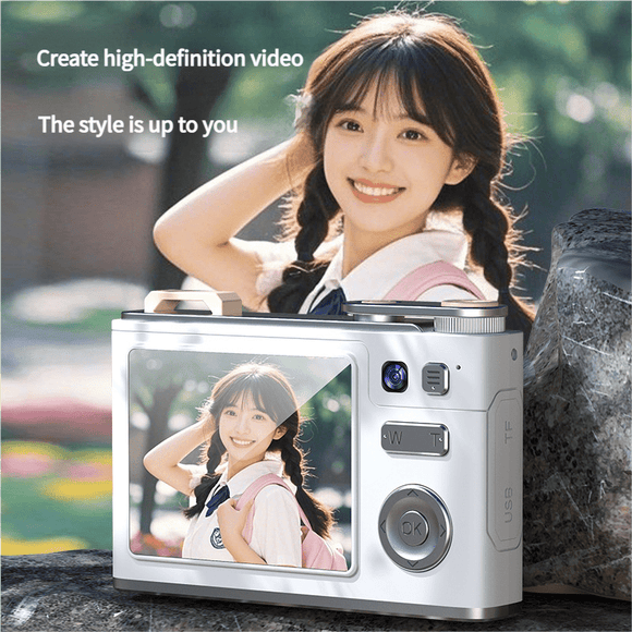 Glitter Sand Design 64MP HD Digital Camera with LED Fill Light & Auto Focus(purple) - RnR Galore
