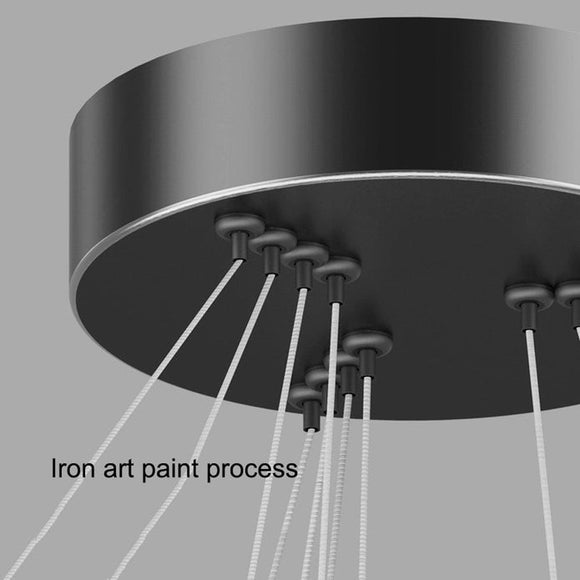Gold 4 Rings Minimalist LED Pendant Light Adjustable Circular Chandelier - RnR Galore