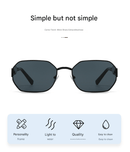 Gold Frame and Brown Lenses Modern Retro Geometric Sunglasses - Chic Metal Frame with UV400 Lenses and Black PU Leather Protective Case - RnR Galore