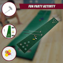 Golf Beer Pong Game Toy Set Green Golf Putting Matt with 2 Putters, 6 Balls - RnR Galore