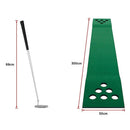 Golf Beer Pong Game Toy Set Green Golf Putting Matt with 2 Putters, 6 Balls - RnR Galore