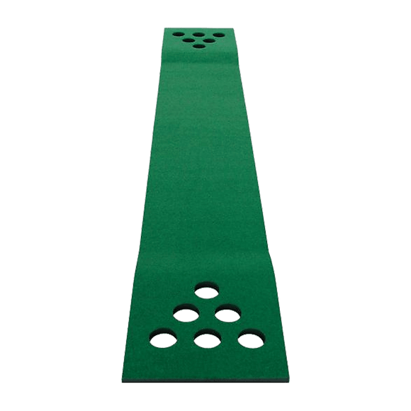 Golf Beer Pong Game Toy Set Green Golf Putting Matt with 2 Putters, 6 Balls - RnR Galore