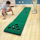 Golf Beer Pong Game Toy Set Green Golf Putting Matt with 2 Putters, 6 Balls - RnR Galore
