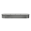 Green Fingers 4 Pcs Raised Garden Bed Kit Oval Galvanized Steel Planter Boxes 320x80x42cm, Heavy Duty Metal Elevated Garden Bed for Vegetables Flowers Herbs, with Safety Edging, Gloves & Pegs Included - RnR Galore