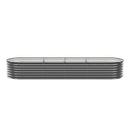 Green Fingers 4 Pcs Raised Garden Bed Kit Oval Galvanized Steel Planter Boxes 320x80x56cm, Heavy Duty Metal Elevated Garden Bed for Vegetables Flowers Herbs, with Safety Edging, Gloves & Pegs Included - RnR Galore