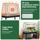 Green Fingers Elevated Metal Garden Bed Kit w Mini Greenhouse Cover 116x60cm Stand - Up Height Trellis - RnR Galore