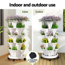Green Fingers Garden Bed 5 Tier Vertical Garden Strawberry Stackable Planters Herbs Petunias - RnR Galore