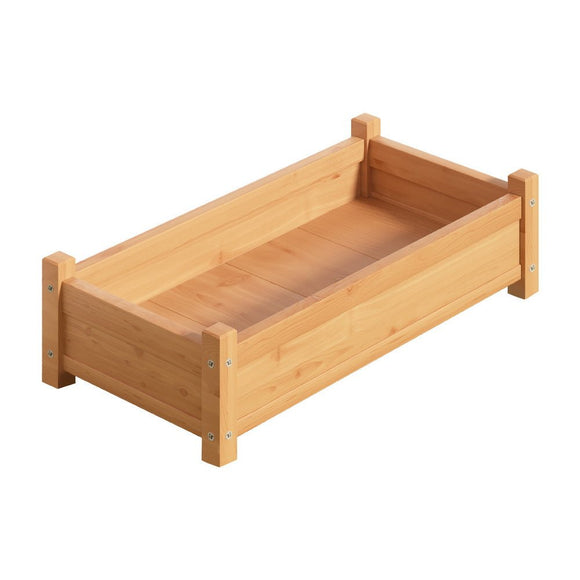 Green Fingers Garden Bed 65x33x16cm Wooden Planter Box Raised Container Growing - RnR Galore