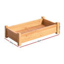 Green Fingers Garden Bed 65x33x16cm Wooden Planter Box Raised Container Growing - RnR Galore