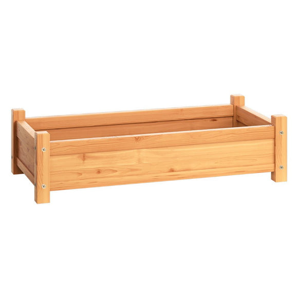 Green Fingers Garden Bed 65x33x16cm Wooden Planter Box Raised Container Growing - RnR Galore