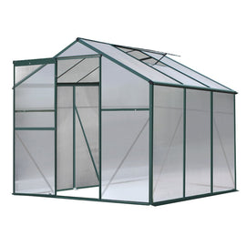 Green Fingers Greenhouse 1.9x1.9x1.83M Aluminium Polycarbonate Green House Garden Shed - RnR Galore