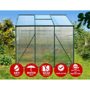 Green Fingers Greenhouse 1.9x1.9x1.83M Aluminium Polycarbonate Green House Garden Shed - RnR Galore