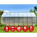 Green Fingers Greenhouse 5.1x2.44x2.1M Aluminium Polycarbonate Green House Garden Shed - RnR Galore