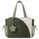 Green Stylish 16 - inch Women's Tote Bag - Teacher & Nurse Puffer Work Bag, Travel & Daily Handbag with Cup Holders - RnR Galore