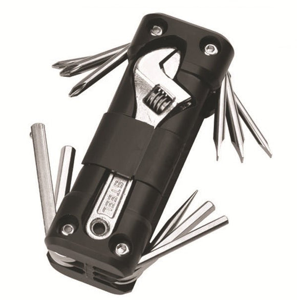 Green Versatile 16 - in - 1 Bike & Motorcycle Multi - Tool - Portable Repair Kit with Adjustable Wrench - RnR Galore