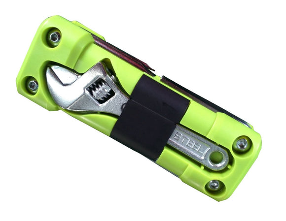 Green Versatile 16 - in - 1 Bike & Motorcycle Multi - Tool - Portable Repair Kit with Adjustable Wrench - RnR Galore