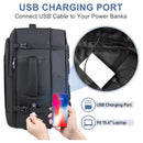 Grey Expandable 17 - Inch Laptop Travel Backpack with USB Port - Durable TSA Friendly Carry - on Luggage Bag - RnR Galore