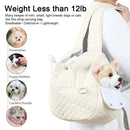 Grey Hands - Free Quilted Pet Carrier Sling - Soft & Comfortable Front Pack for Small Dogs and Cats - RnR Galore
