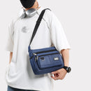 Grey Men's Waterproof Oxford Cloth Crossbody Bag - Durable Anti - Theft Shoulder Backpack for Business, Travel & 10 - inch Tablet - RnR Galore