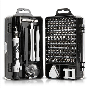 Grey Professional 115 - in - 1 Precision Screwdriver Set - Magnetic Repair Tool Kit for PC, Laptop, Phone & Electronics - RnR Galore