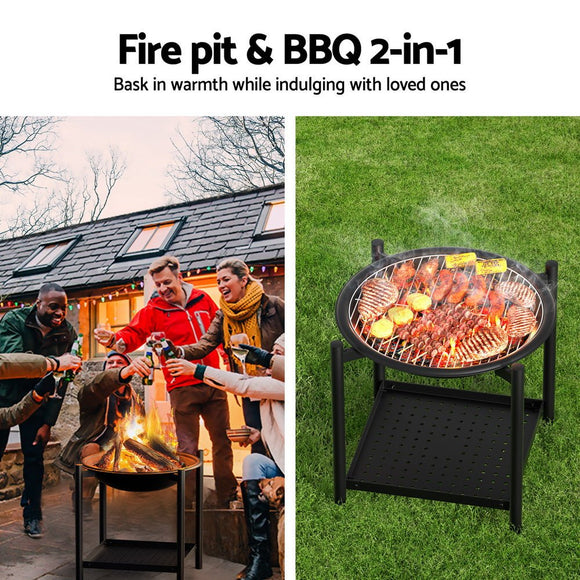 Grillz Fire Pit BBQ Grill 2 - in - 1 Outdoor - RnR Galore