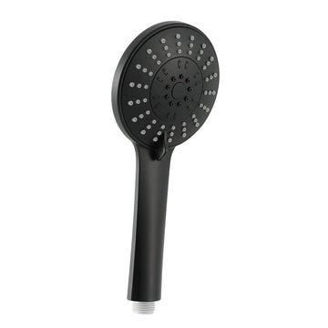 Handheld Shower Head 4.5" High Pressure 5 Modes Poweful Round Black - RnR Galore
