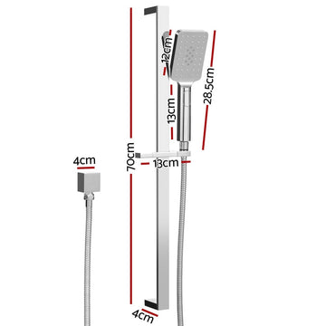 Handheld Shower Head Set 3.1'' High Pressure Silver - RnR Galore