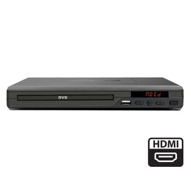 HDMI DVD Player (Black) w/ Remote Control, Compact Size, 8 Languages - RnR Galore