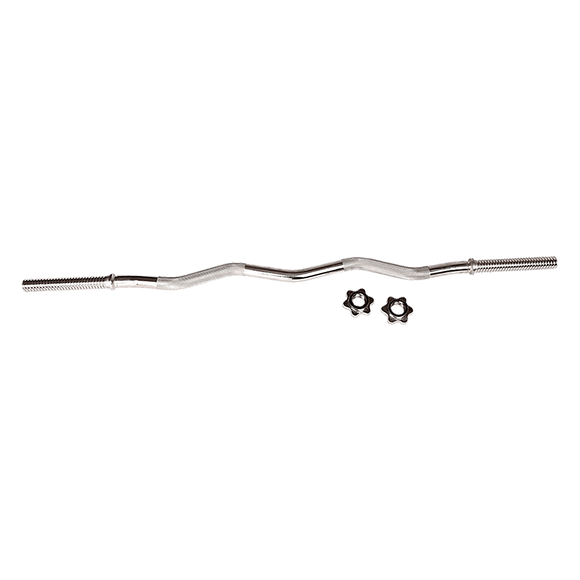 Heavy Duty EZ Curl Barbell – Weightlifting Bar with Spinlock Collars for Gym Training - RnR Galore