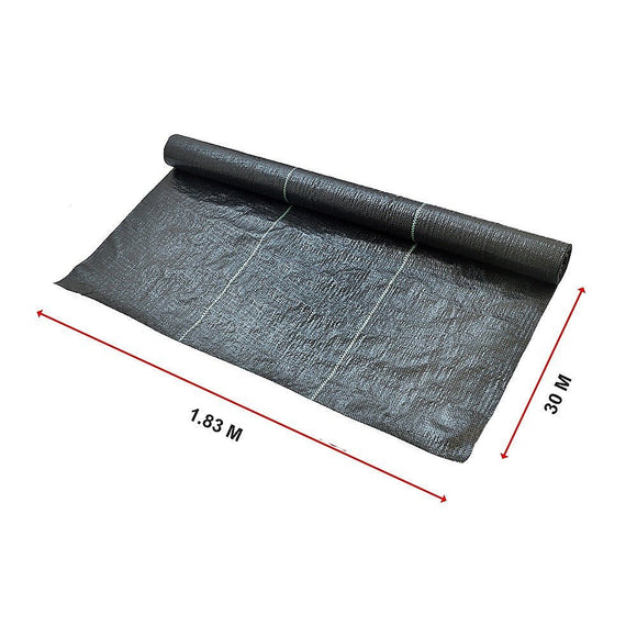 Heavy Duty Weed Control PP Woven Fabric Weed Mat Gardening Plant 1.83m x 30m - RnR Galore
