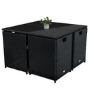 Horrocks 8 Seater Outdoor Dining Set - Black - RnR Galore
