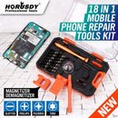 HORUSDY 18 in 1 Mobile Phone Repair Tools Kit Pry Opening Tool Screwdriver - RnR Galore