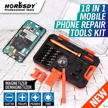 HORUSDY 18 in 1 Mobile Phone Repair Tools Kit Pry Opening Tool Screwdriver - RnR Galore