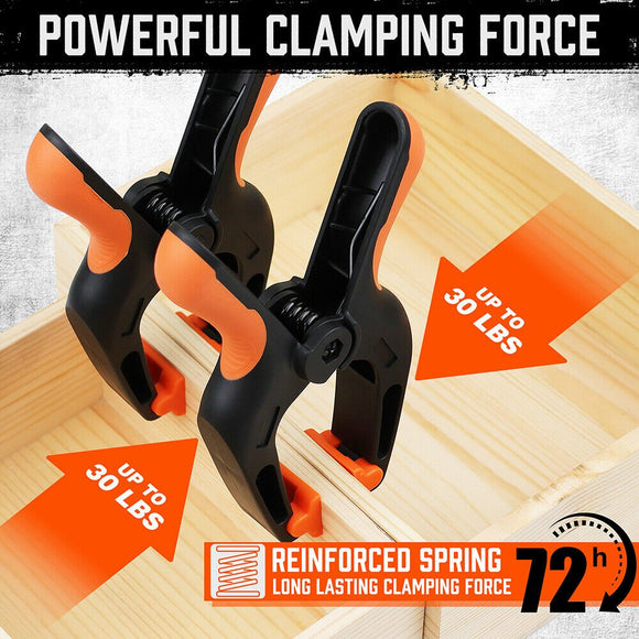 HORUSDY 32Pc 7" Nylon Spring Clamp Extra Large Rubber Non - Slip Grip Handle Clips - RnR Galore