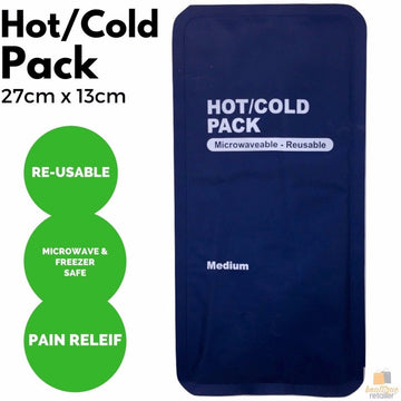 HOT COLD PACK Reusable First Aid Ice Heat Gel Packs Microwaveable Pain Relief - RnR Galore