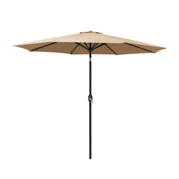 Instahut 2.7m Outdoor Umbrella Pole Stand Garden Sun Beige - RnR Galore