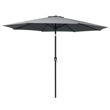 Instahut 3m Outdoor Umbrella Beach Pole Garden Patio Tilt Charcoal - RnR Galore