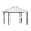 Instahut Gazebo 3x3m Marquee Outdoor Wedding Party Event Tent Home Iron Art Shade White - RnR Galore